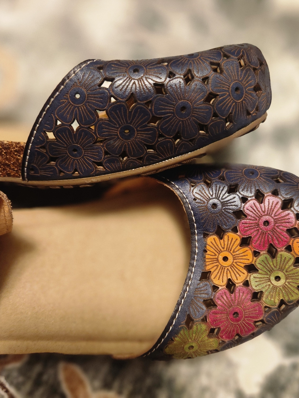 Spring Step L'Artiste Spikey clogs Sz 7.5 Blue Strappy Sandal 38eu Worn Once! - Picture 7 of 10